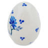 Polish Pottery Egg Figurine 2&quot; Blue Grapevine