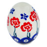 Polish Pottery Egg Figurine 3&quot; Blue Eye Spring