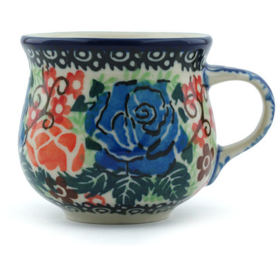 Polish Pottery Espresso Cup 2 oz Bold In Blue UNIKAT