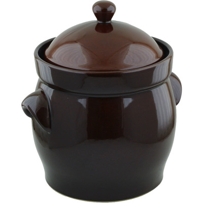 Stoneware Fermenting Crock Pot 12L (3.5 gal) Brown
