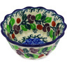 Polish Pottery Fluted Bowl 4&quot; Cherries Jubilee