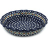 Polish Pottery Fluted Pie Dish 10&quot; Mosquito