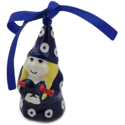 Polish Pottery Gnome Ornament 4&quot; Peacock Eyes