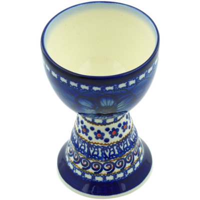 Polish Pottery Goblet 5 oz Blue Heaven