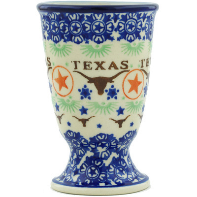 Polish Pottery Goblet 7 oz Texas State