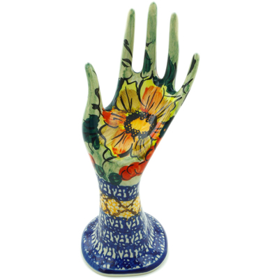 Polish Pottery Hand Figurine 7&quot; Colorful Bouquet UNIKAT