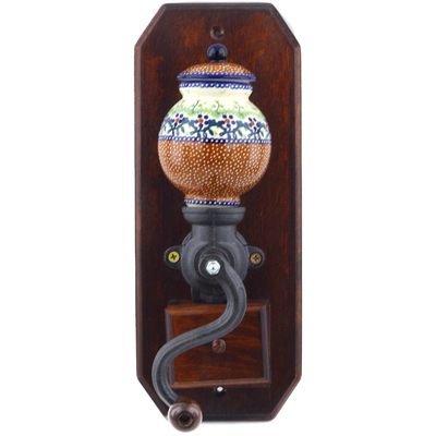 Polish Pottery Hanging Coffee Grinder 14&quot; Country Berries UNIKAT