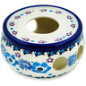 Polish Pottery Heater 4&quot; Blooming Blues