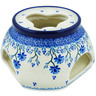 Polish Pottery Heater 6&quot; Blue Grapevine