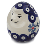 Polish Pottery Hedgehog Figurine 3&quot; Peacock Forget-me-not