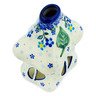 Polish Pottery House Shaped Candle Holder 5&quot; Bluems