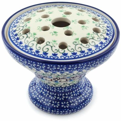 Polish Pottery Ikebana Vase 6&quot; Woodland Lace