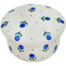 Polish Pottery Jar with Lid 4&quot; Blue Buds