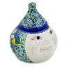 Polish Pottery Jar with Lid 6&quot; Magical Spring UNIKAT