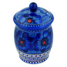 Polish Pottery Jar with Lid 7&quot; Blue Heaven UNIKAT