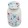 Polish Pottery Jar with Lid 7&quot; Endless Possibilities