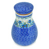 Polish Pottery Jar with Lid 8&quot; Blue Joy
