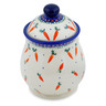 Polish Pottery Jar with Lid 8&quot; Carrot Delight