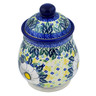 Polish Pottery Jar with Lid 8&quot; Floral Fantasy UNIKAT