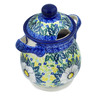 Polish Pottery Jar with Lid and Handles 8&quot; Floral Fantasy UNIKAT