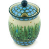 Polish Pottery Jar with Lid with Opening 5&quot; Prairie Land UNIKAT