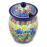 Polish Pottery Jar with Lid with Opening 5&quot; Spring Has Sprung UNIKAT