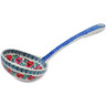 Polish Pottery Ladle 13&quot; Red Pansy