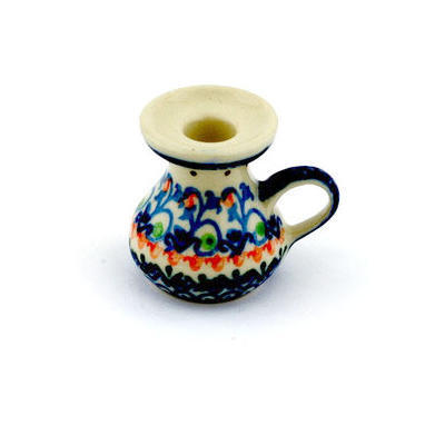 Polish Pottery Mini Candle Holder 2&quot;