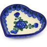 Polish Pottery Mini Heart Bowl 3&quot; Blue Poppies