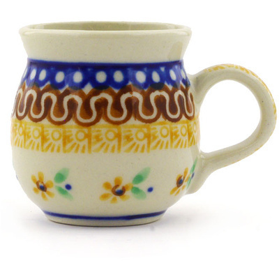 Polish Pottery Mini Mug 2&quot; Sunshine Kiss