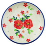 Polish Pottery Mini Plate, Coaster plate Festive Misteltoe UNIKAT