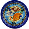 Polish Pottery Mini Plate, Coaster plate Ocean Whisper UNIKAT