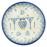 Polish Pottery Mini Plate, Coaster plate Owl Always Love You UNIKAT