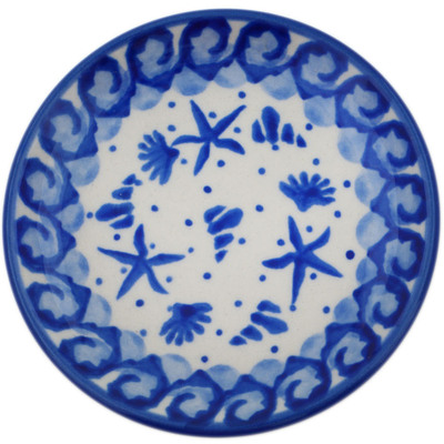 Polish Pottery Mini Plate, Coaster plate Seaside Wonder
