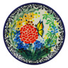 Polish Pottery Mini Plate, Coaster plate Spring Garden UNIKAT