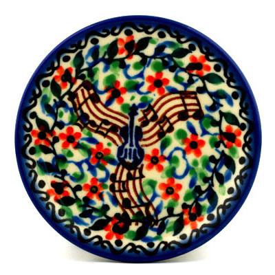 Polish Pottery Mini Plate, Coaster plate Summer Song UNIKAT