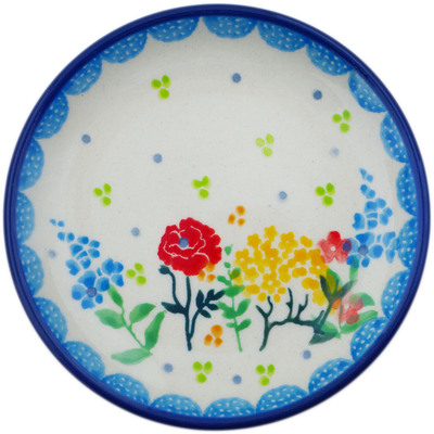 Polish Pottery Mini Plate, Coaster plate Sunday Morning UNIKAT