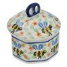 Polish Pottery Mini Pretzel Jar 3&quot; Honey Bee