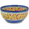 Polish Pottery Mixing bowl, serving bowl Starburst Blooms
