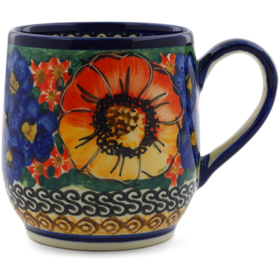 Polish Pottery Mug 10 oz Bright Beauty UNIKAT