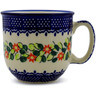 Polish Pottery Mug 10 oz Elegant Garland
