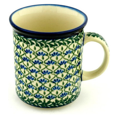 Polish Pottery Mug 10 oz Jade Lattice