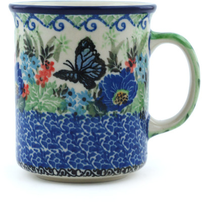 Polish Pottery Mug 10 oz Mariposa UNIKAT