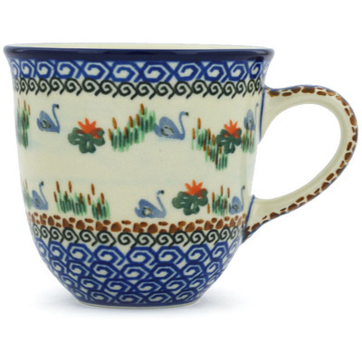 Polish Pottery Mug 10 oz Superb Ornament UNIKAT