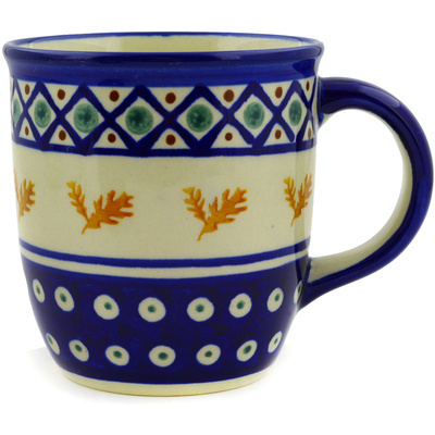 Polish Pottery Mug 12 oz Autumn Wheat