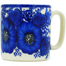 Polish Pottery Mug 12 oz Blue Poppy Dream