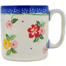 Polish Pottery Mug 12 oz Hibiscus Splendor