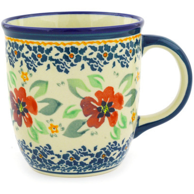 Polish Pottery Mug 12 oz Nightingale Flower