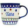 Polish Pottery Mug 12 oz Tata-dad