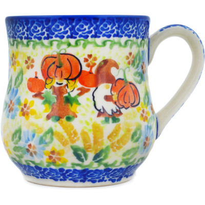 Polish Pottery Mug 13 oz Gnomeo And Juliet UNIKAT